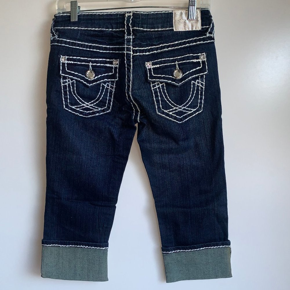 NWT‎ L.A.IDOL Capri CZ Bling Jeans Size 1